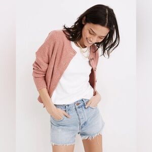 Madewell Relaxed Denim Short Frayed Hem Size 31 NWT